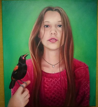 Believe - finalist in Clifton's Art Prize 2016
Framed Oil on Canvas by Karyn Hitchman  SOLD. To commission a portrait please contact me