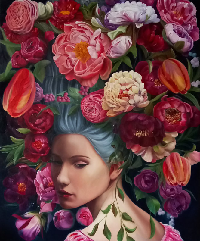 Mademoiselle Rose, oil on canvas, 75x90cm